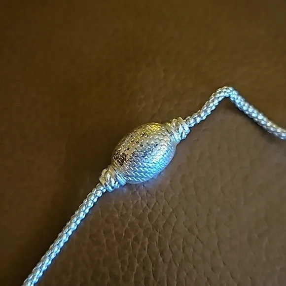 MONET Silvertone Beaded Long Sweater Chain Holiday Necklace - Picture 5 of 6